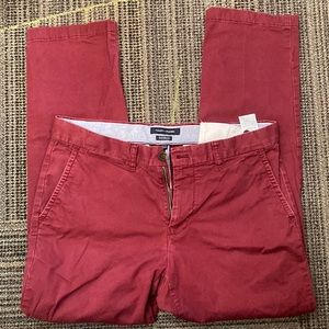 Men’s Tommy Hilfiger Custom Fit TH Flex Pants 33x30 Burgundy